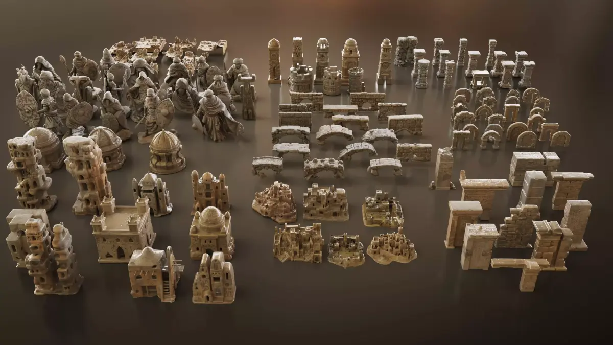 Fantasy and Medieval 3D Kitbash Kit 3D model