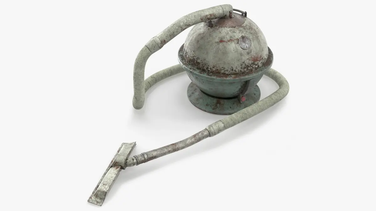 Spherical Retro Vacuum with Flexible Hose Used 3D model