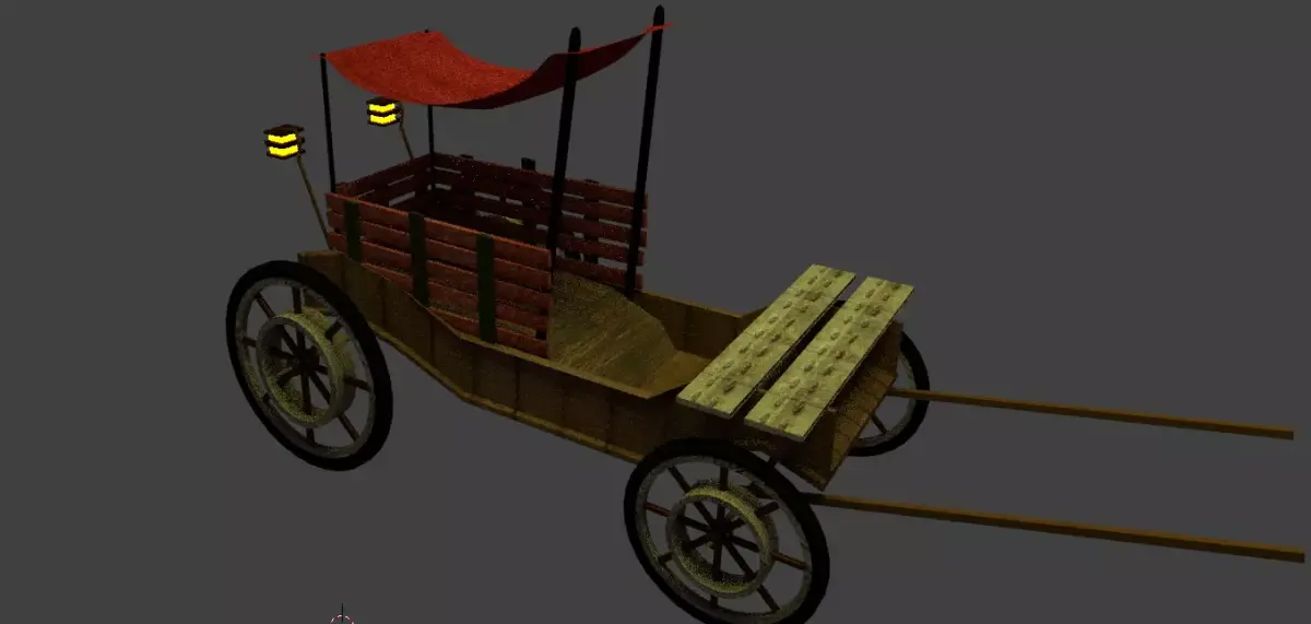 CART 002 Low-poly 3D model