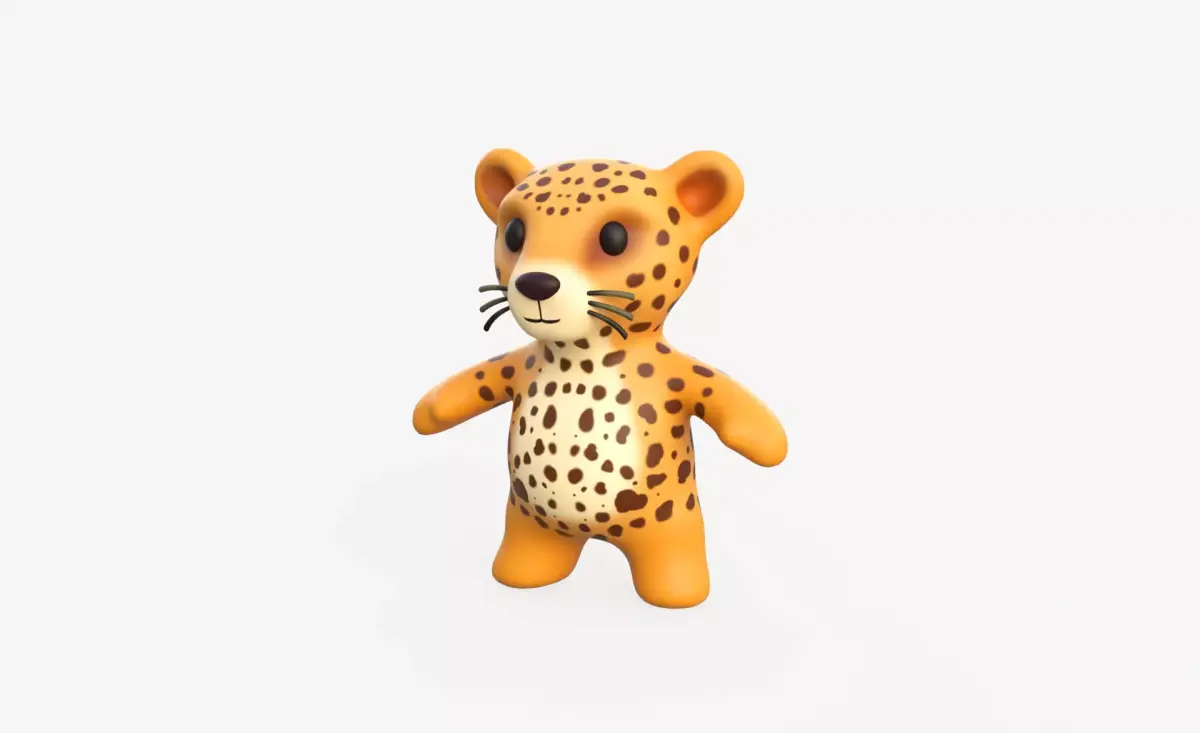 Little animal baby - Leopard cute - Character016 Low-poly 3D model