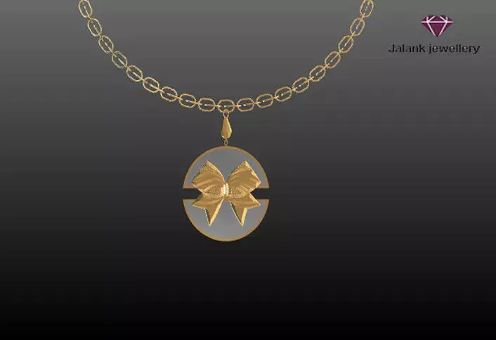 3d model bow necklace design  3D model