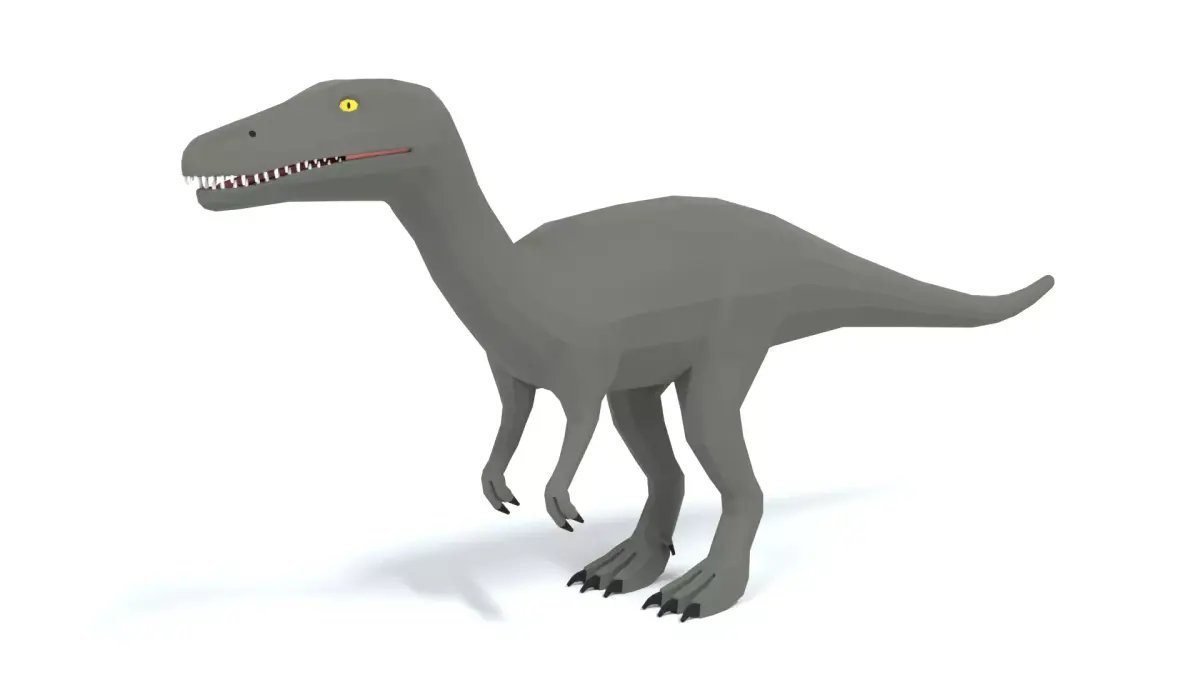 Low Poly Cartoon Baryonyx Dinosaur  Low-poly 3D model