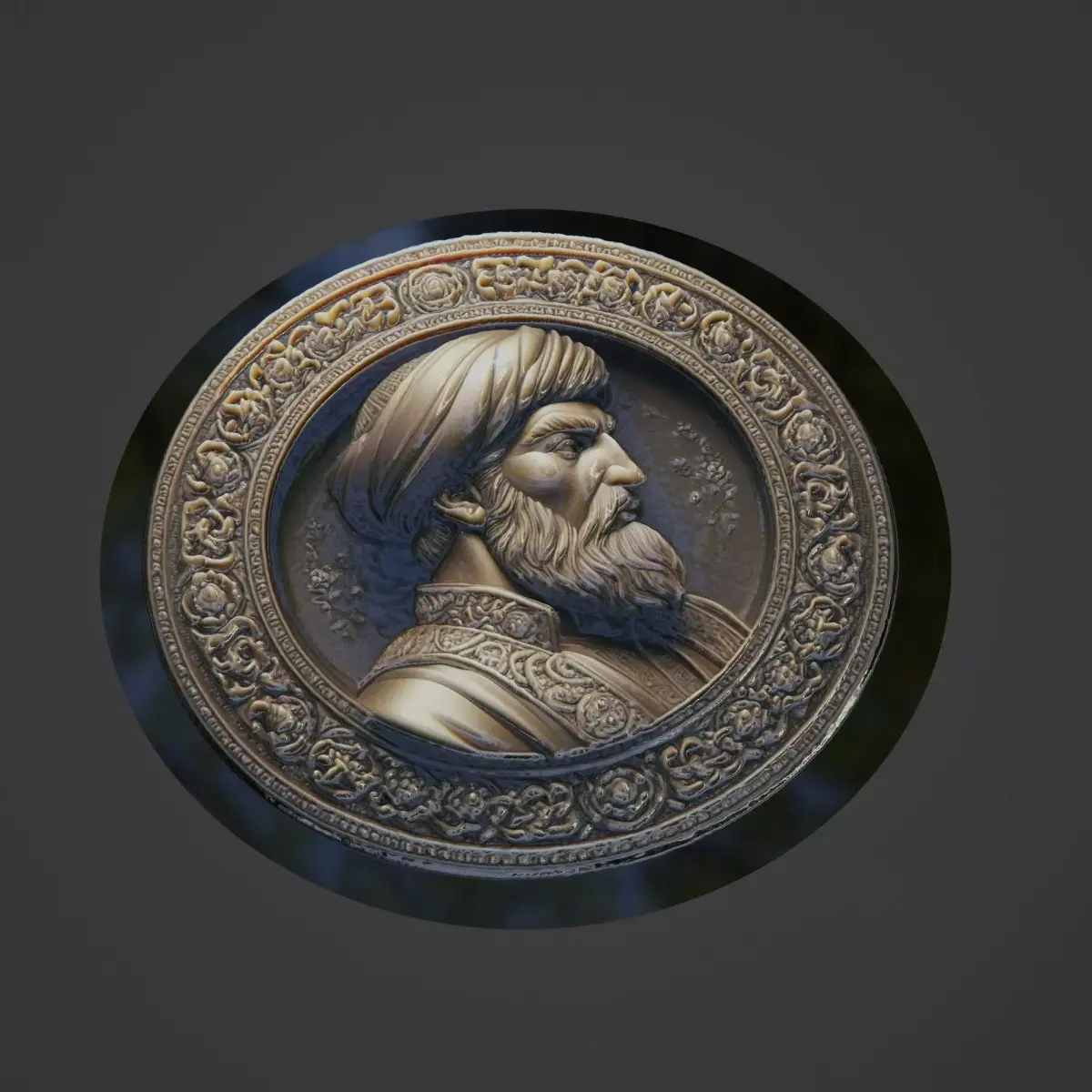 Tamerlane Medallion 3D print model get