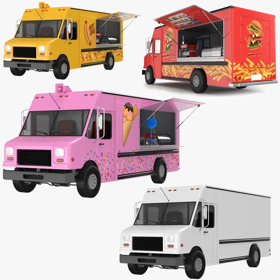 Food Trucks Collection 3D model