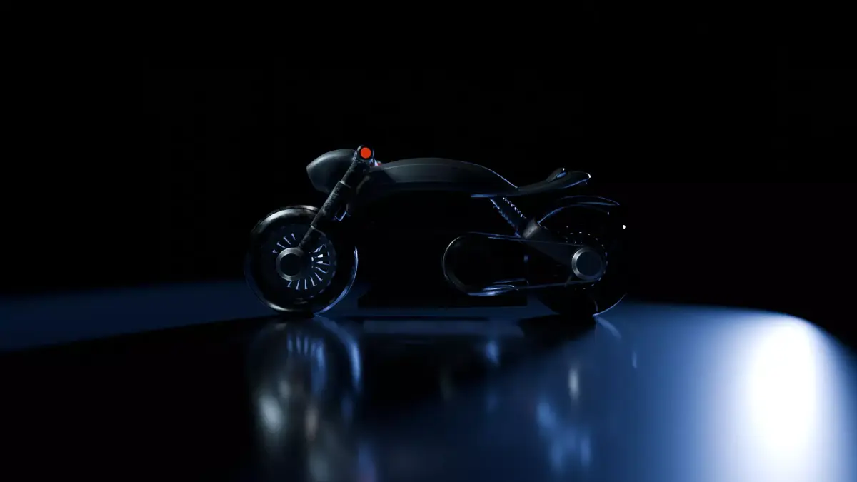 Futuristic Motorcycle 3D Model Game Ready with 2K 4K Textures Low-poly 3D model