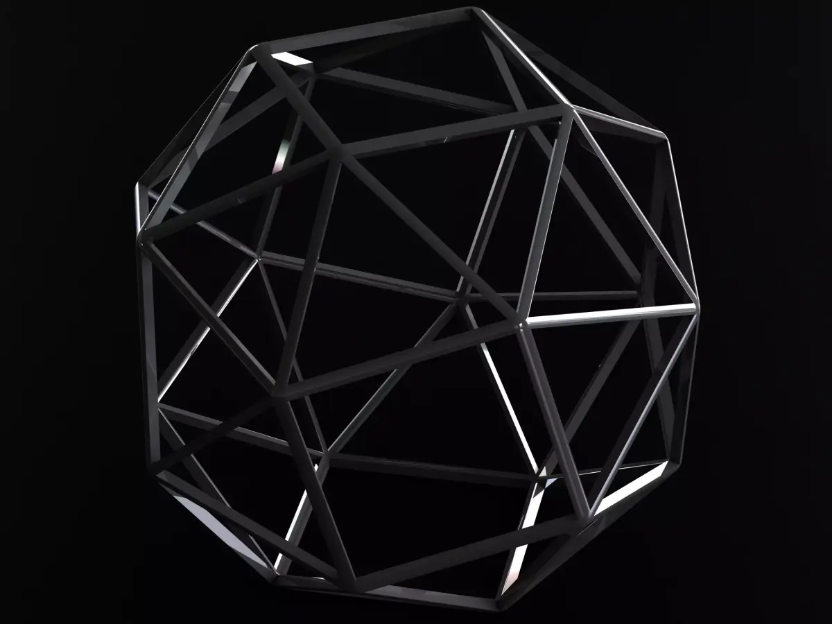 Wireframe Snub Cube 3D print model