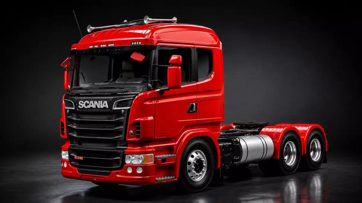 Scania transport truck  with Interior  Realistic Semi Truck 3D model