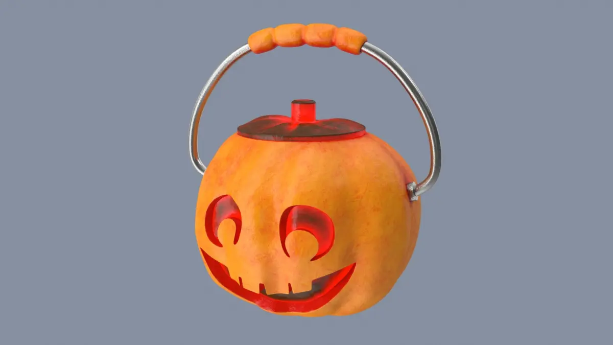 Jack-o-Lantern Laughface Bucket 3D model