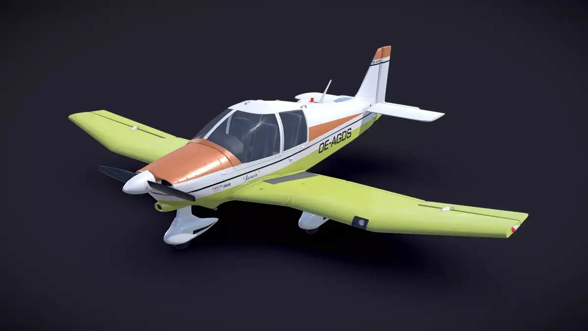 Robin Dr 400 - Civil Aircraft Low-poly 3D model