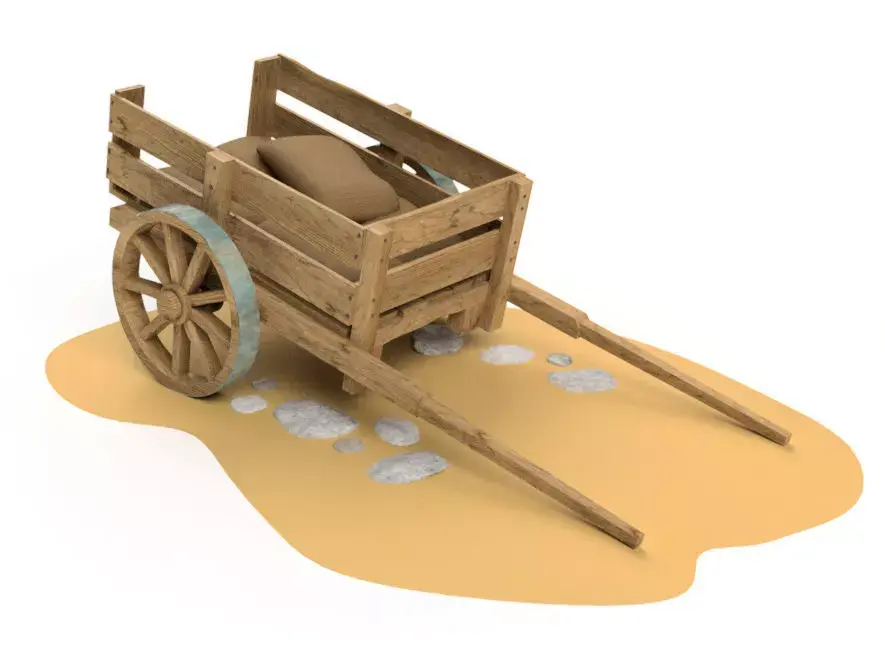 Horse cart 3D model