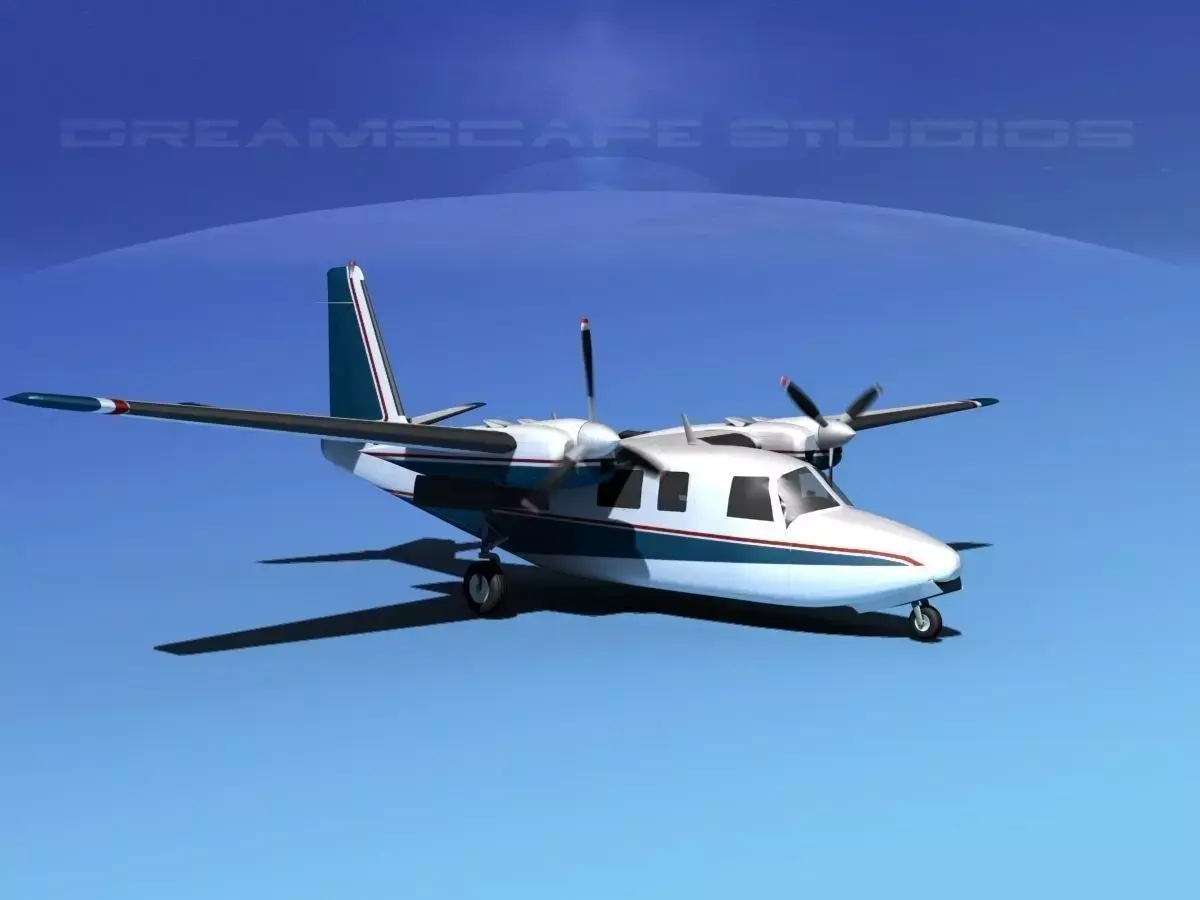 Rockwell Aero Commander 560 V17 3D model