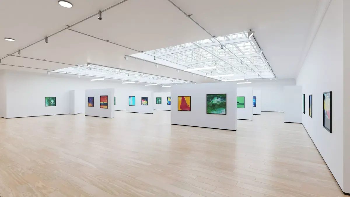 Art Museum Gallery Interior 4b Low-poly 3D model