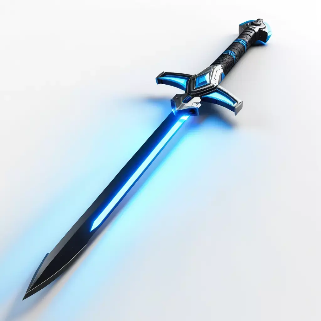 Futuristic Energy Sword Blue 3D model
