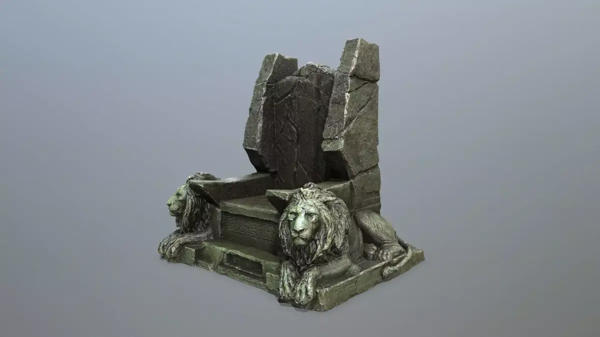 Lion Throne Low-poly 3D model buy