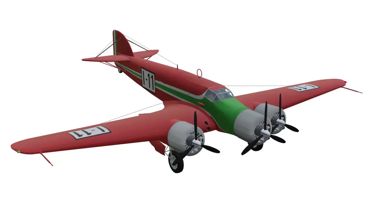 Savoia-Marchetti SM79-T Low-poly 3D model