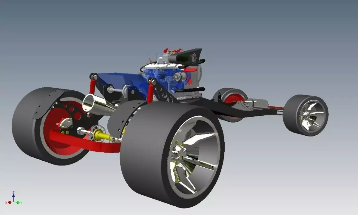 GoKART four wheeled vehicle Free 3D model
