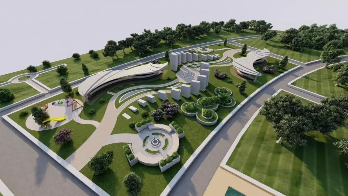 public park-Private Park Landscape 3D model 25