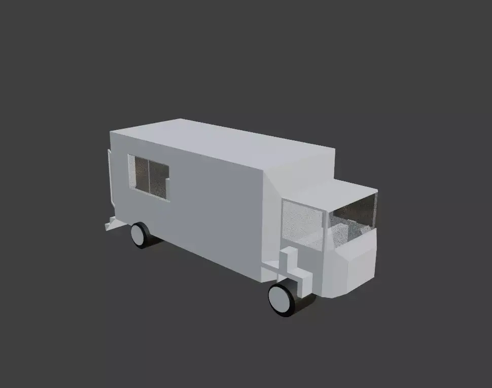 Dentist Van Operations Multivan auto shop style ambulance Free 3D model