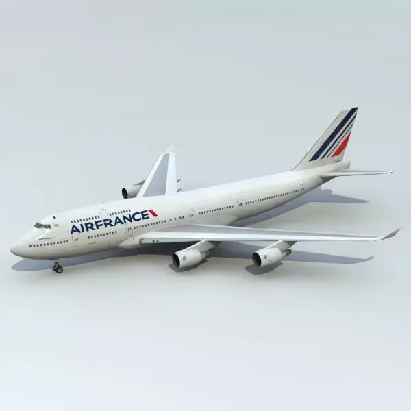 747-400 Air France 3D model