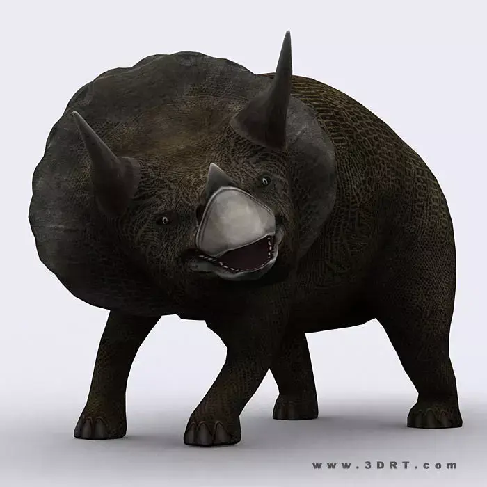 3DRT - Dinosaurs - Triceratops Low-poly 3D model