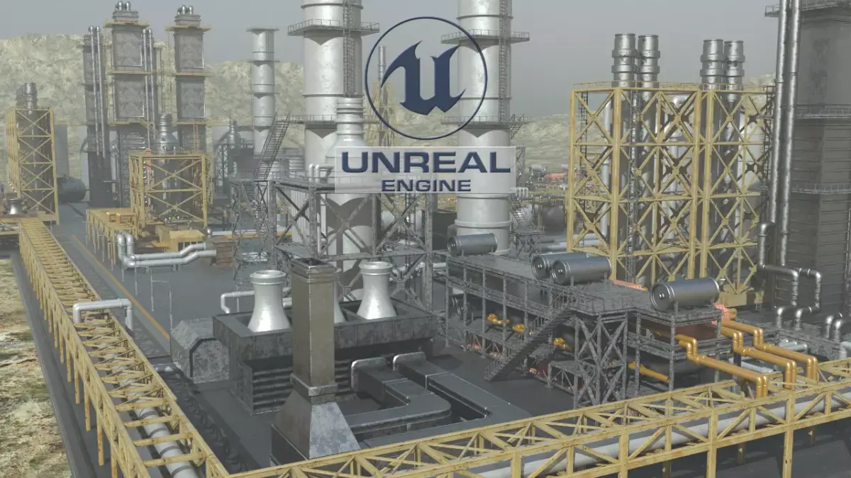 oil factory 3D model get