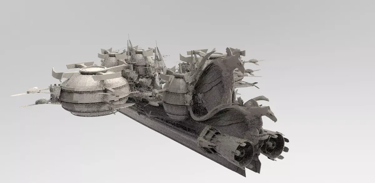 Dragon Massive Zeppelin Juggernaut 3D model