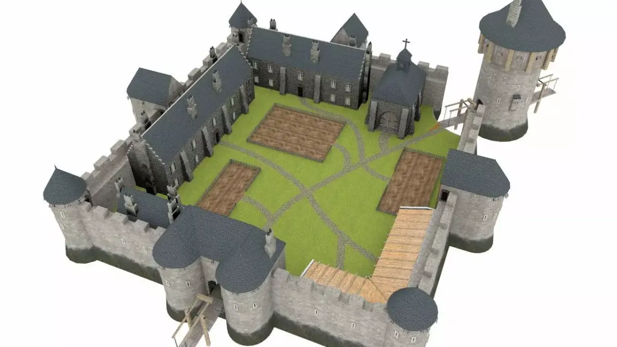XIIIth century French Castle 3D model