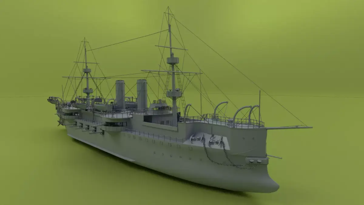 Brazilian Cruiser Almirante Tamandare 3D model