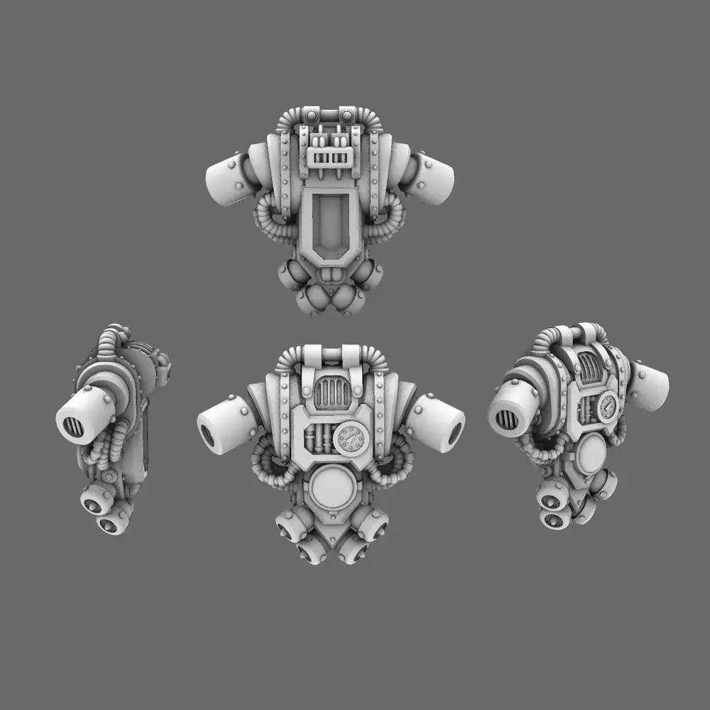 Space Knights V2 Metal Storm Backpack 3D print model