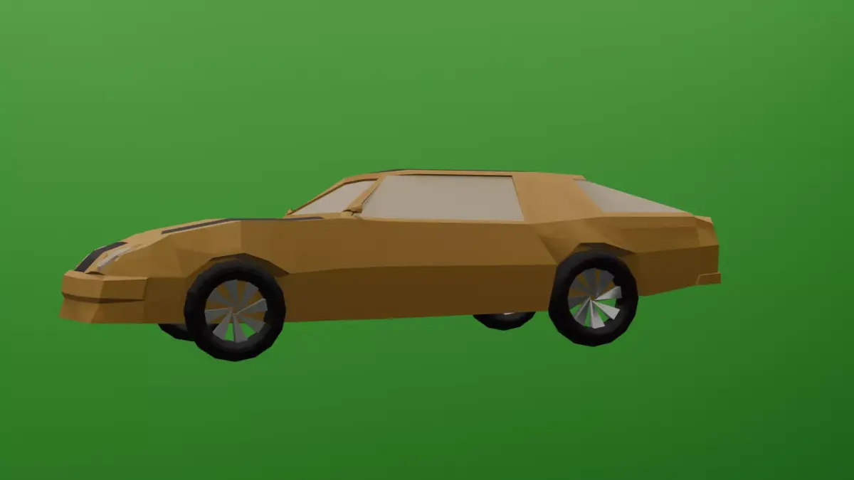 yellow car Low-poly 3D model purchase