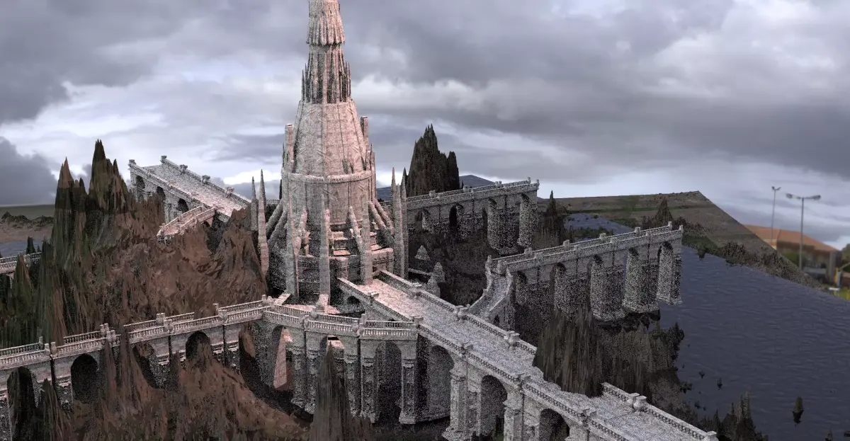Narnia Mountains Castle 4  3D model