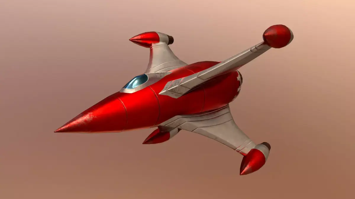 Retro Spaceships Pack Low-poly 3D model