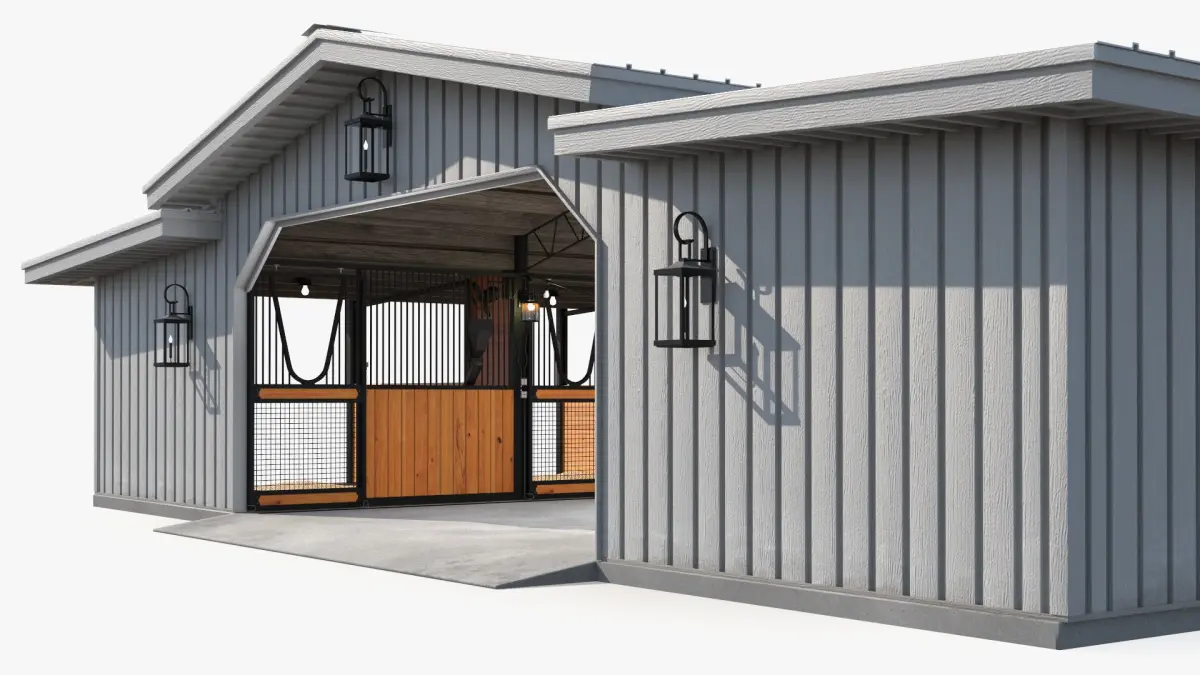 Stable Building White 3D model