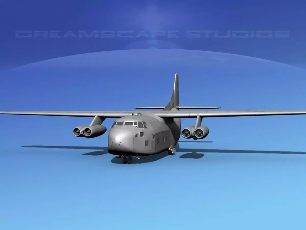 Fairchild C-123A Bare Metal 3D model