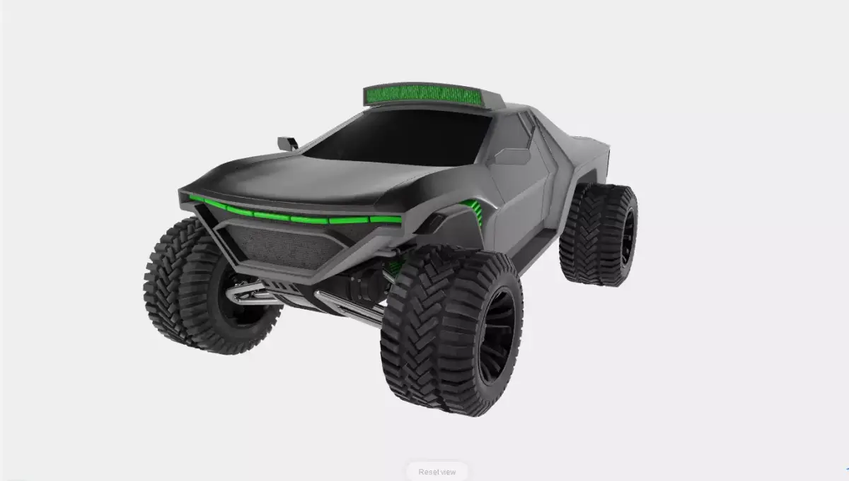 Future Trophy Truck Low-poly 3D model