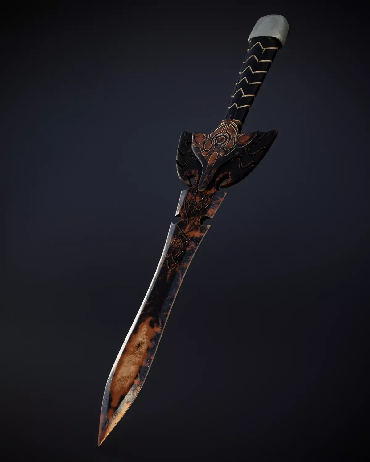 Wizzard sword Free low-poly 3D model