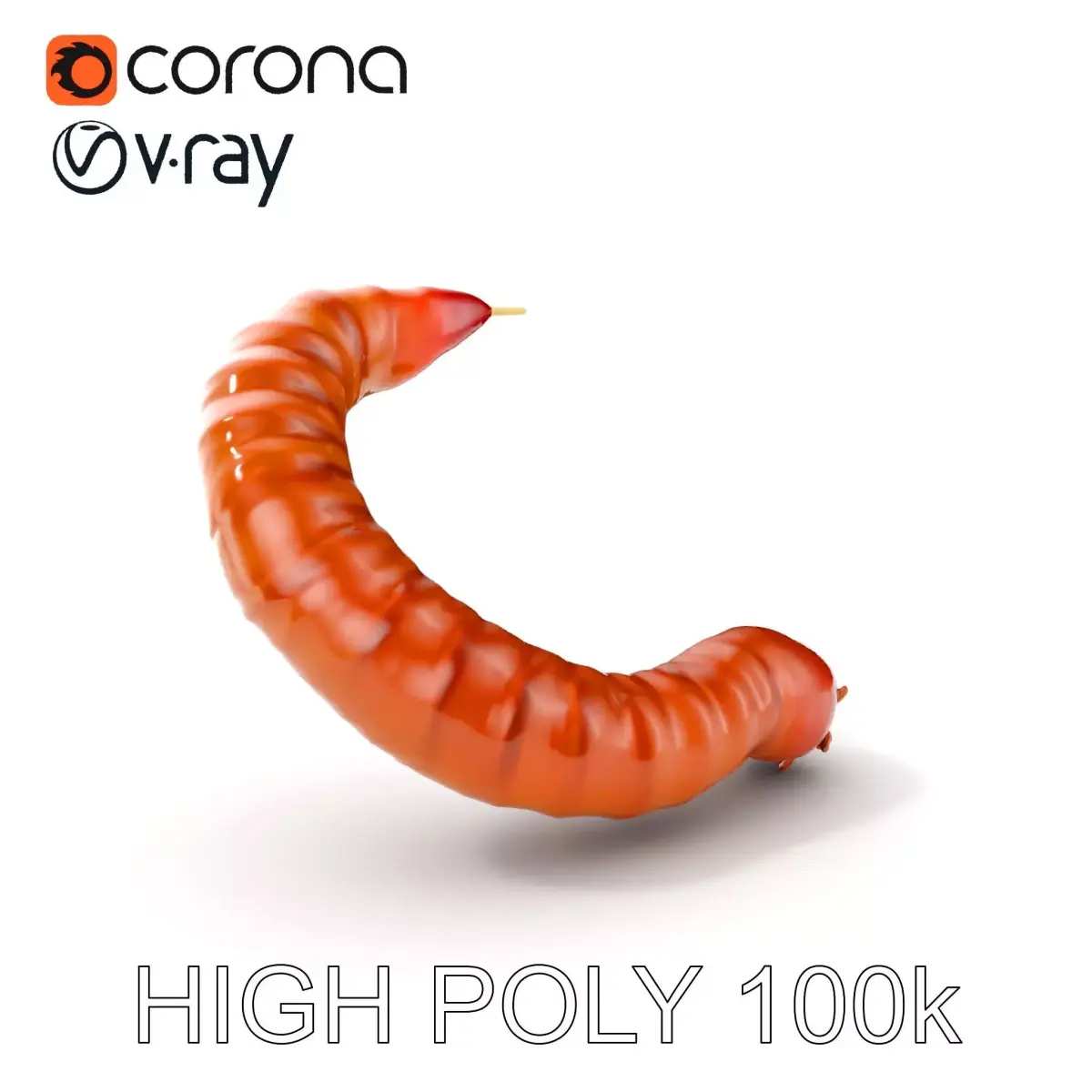 Realistic Centipede Model Pack for D Applications Low-poly 3D model