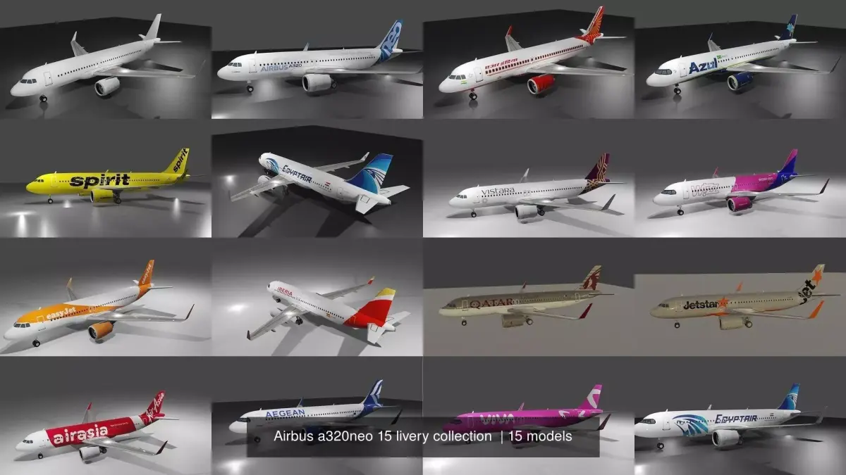 Airbus a320neo 15 livery collection 