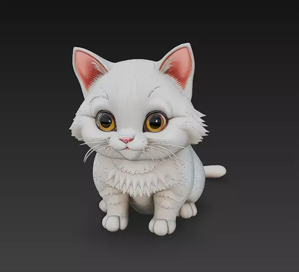 Cat Realistic 3D Model Basic - Low Poly Realistic Low-poly 3D model 10