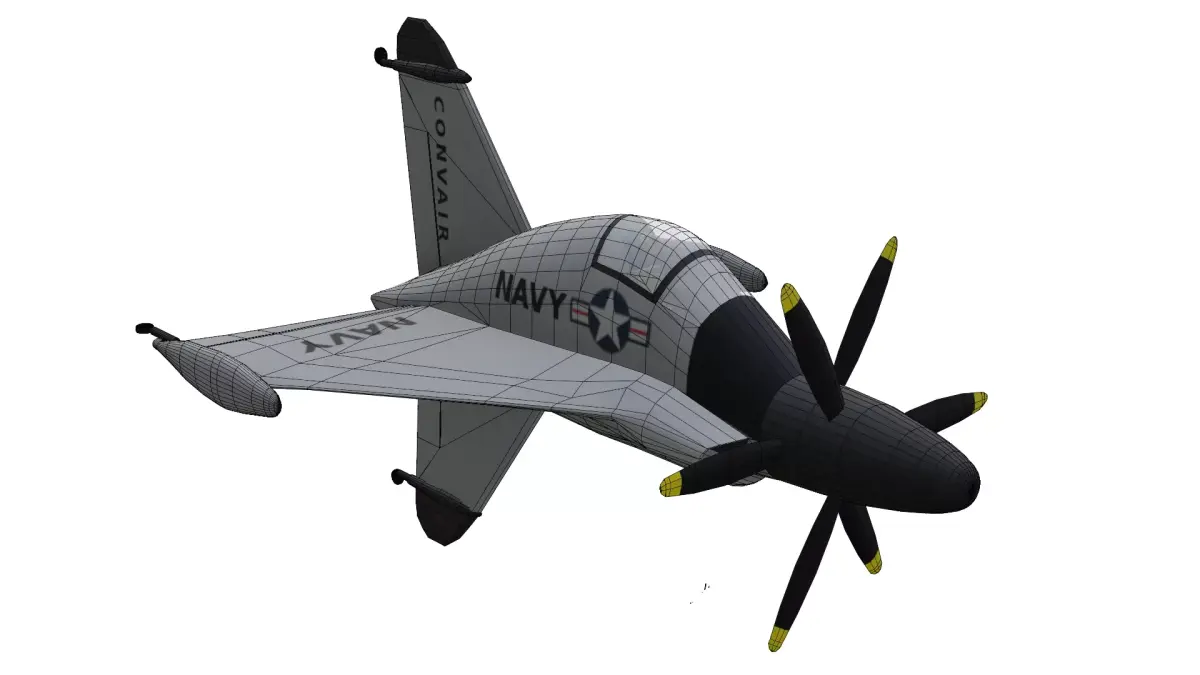 Convair XFY-1 Pogo Low-poly 3D model purchase