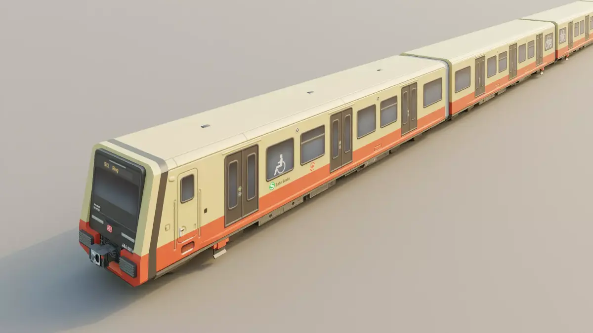 S-Bahn Berlin 484 Train Germany Model Low Poly Low-poly 3D model