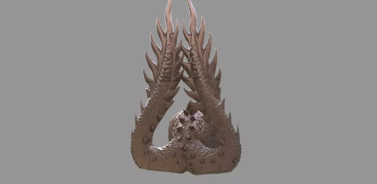Dragon stylized  tail 1 3D model