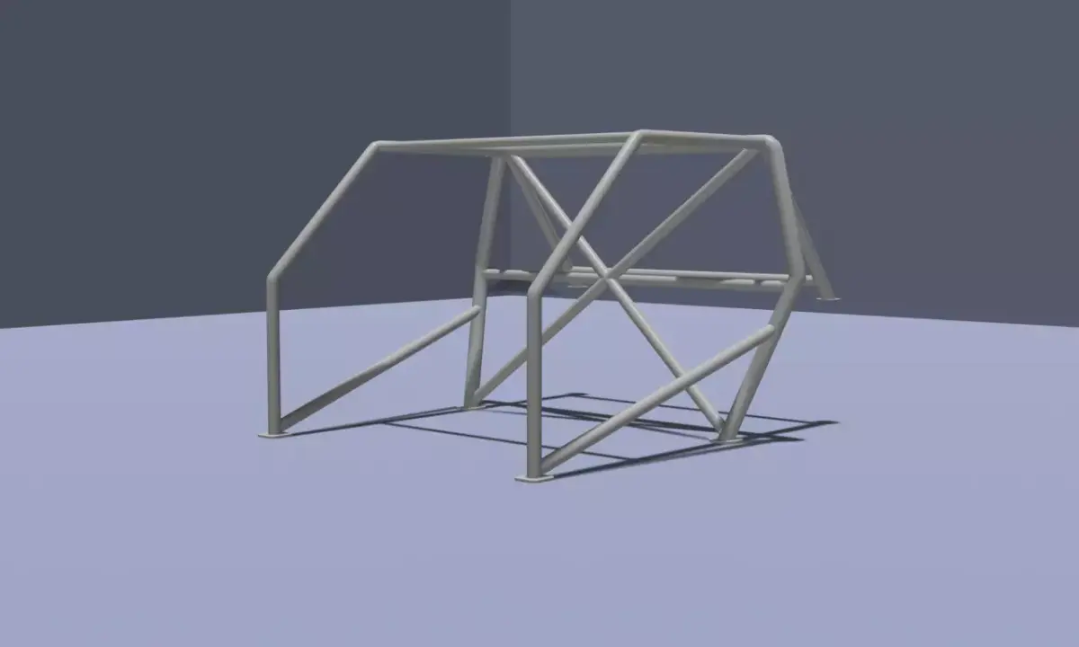 Six Point Racing Rollcage Free low-poly 3D model