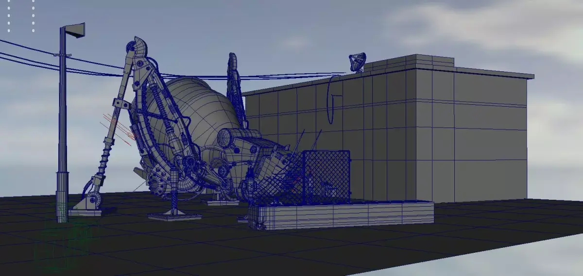 design machine Low-poly 3D model