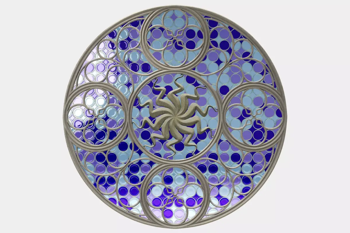 Stained glass window 3D model purchase