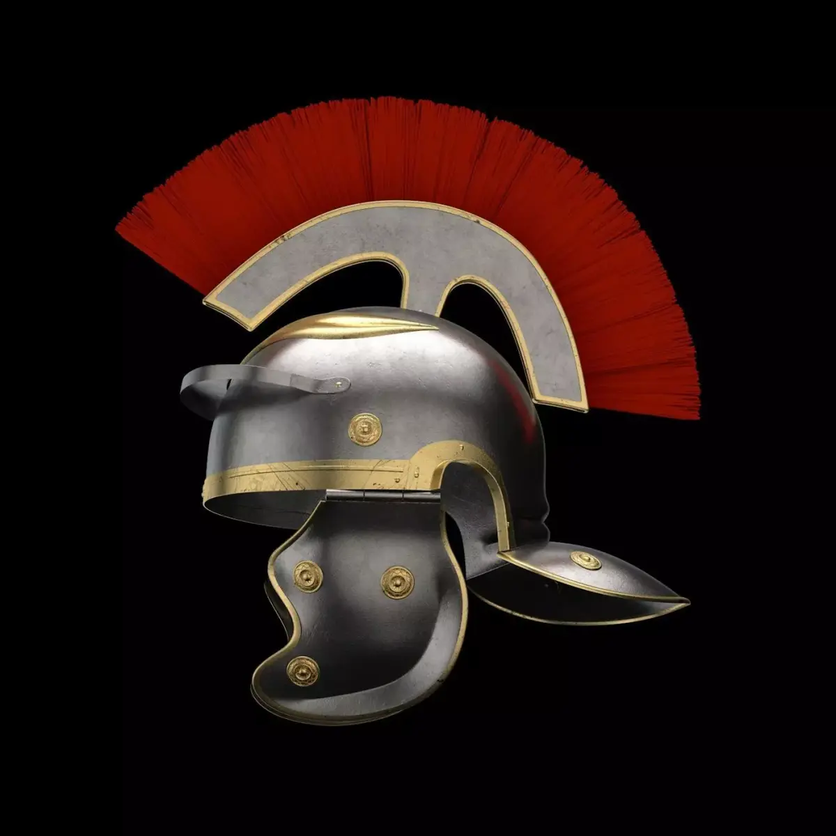 Roman legionnaire helmet Low-poly 3D model