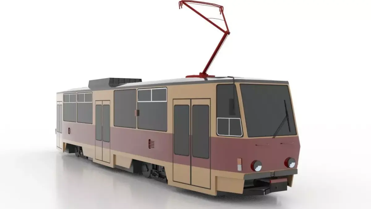 Tatra T6A5-3 Low Low-poly 3D model