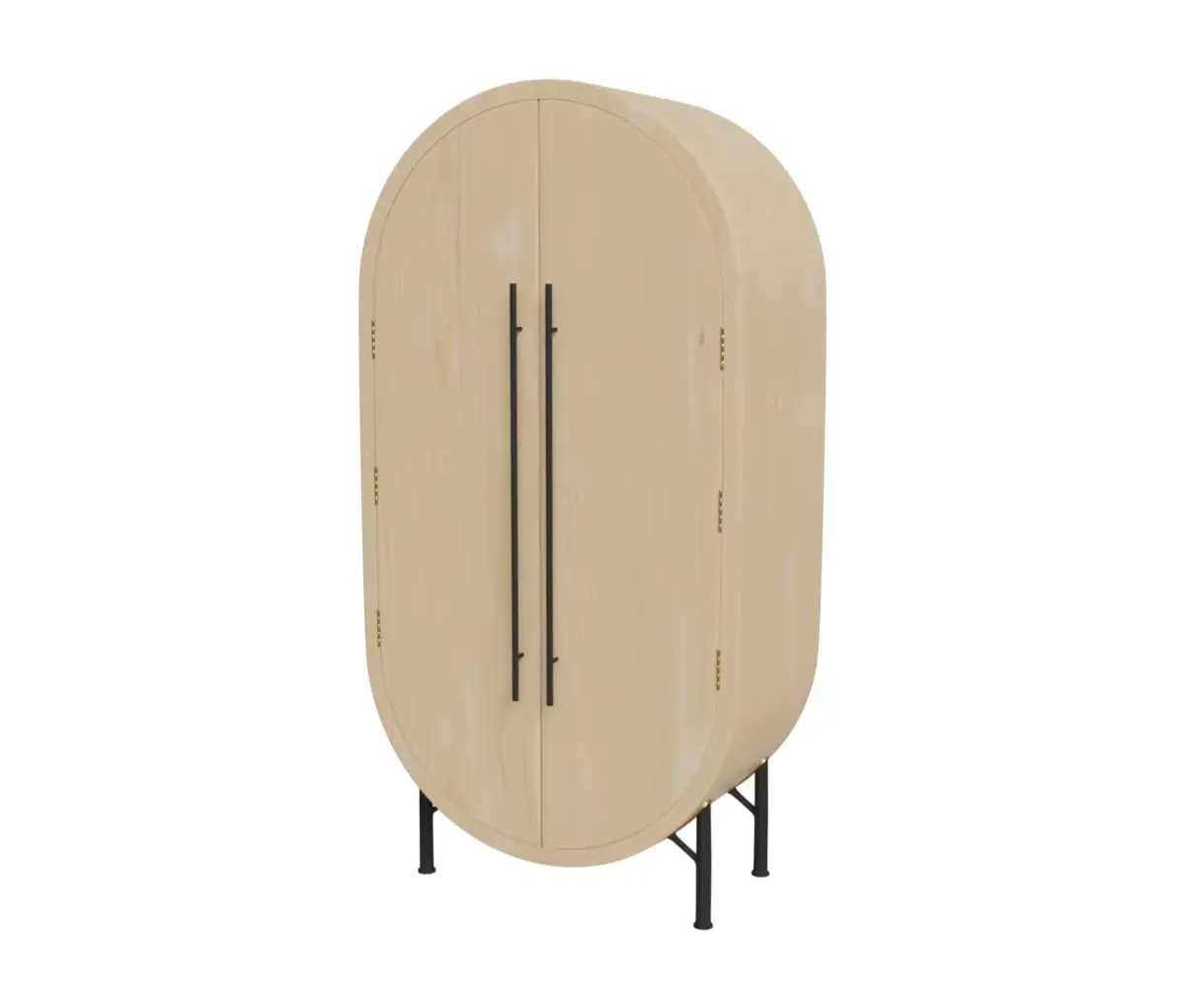 Wooden Bar Cabinet Free 3D model