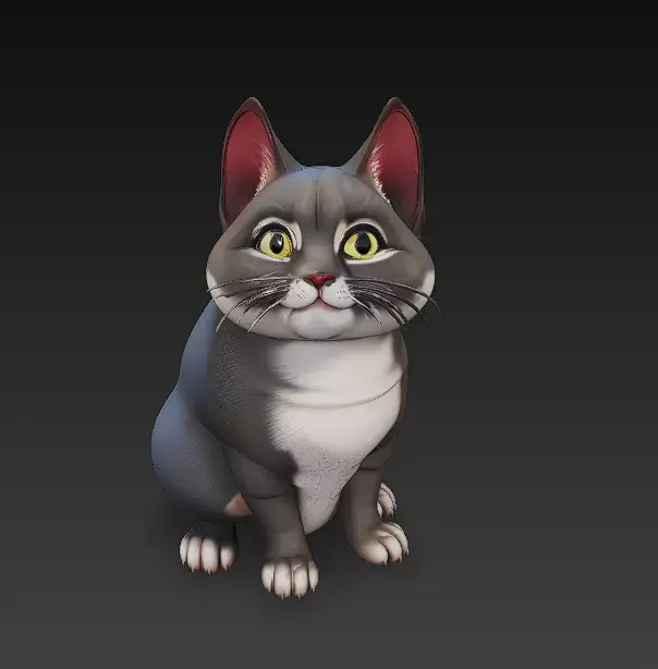 Cat  Realistic 3D Model Basic - Low Poly Realistic Low-poly 3D model