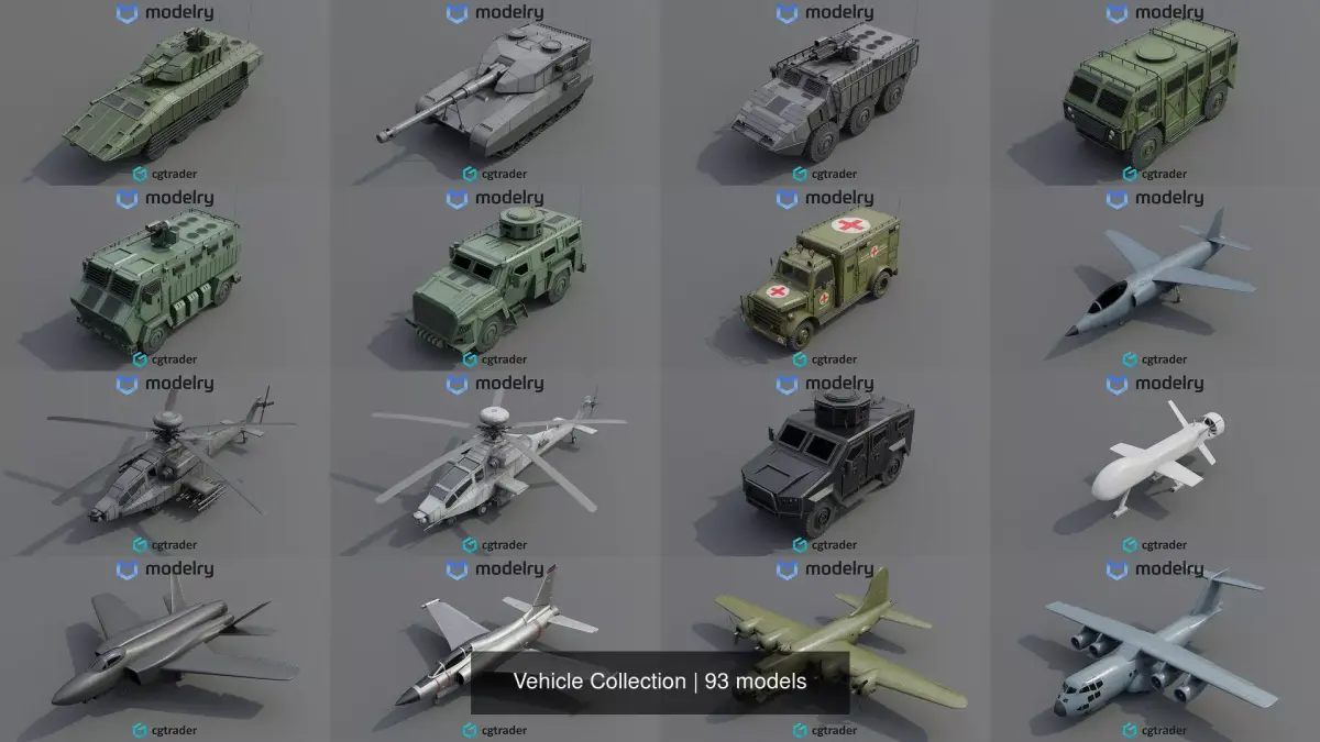 Vehicle Collection 3D Model Pack